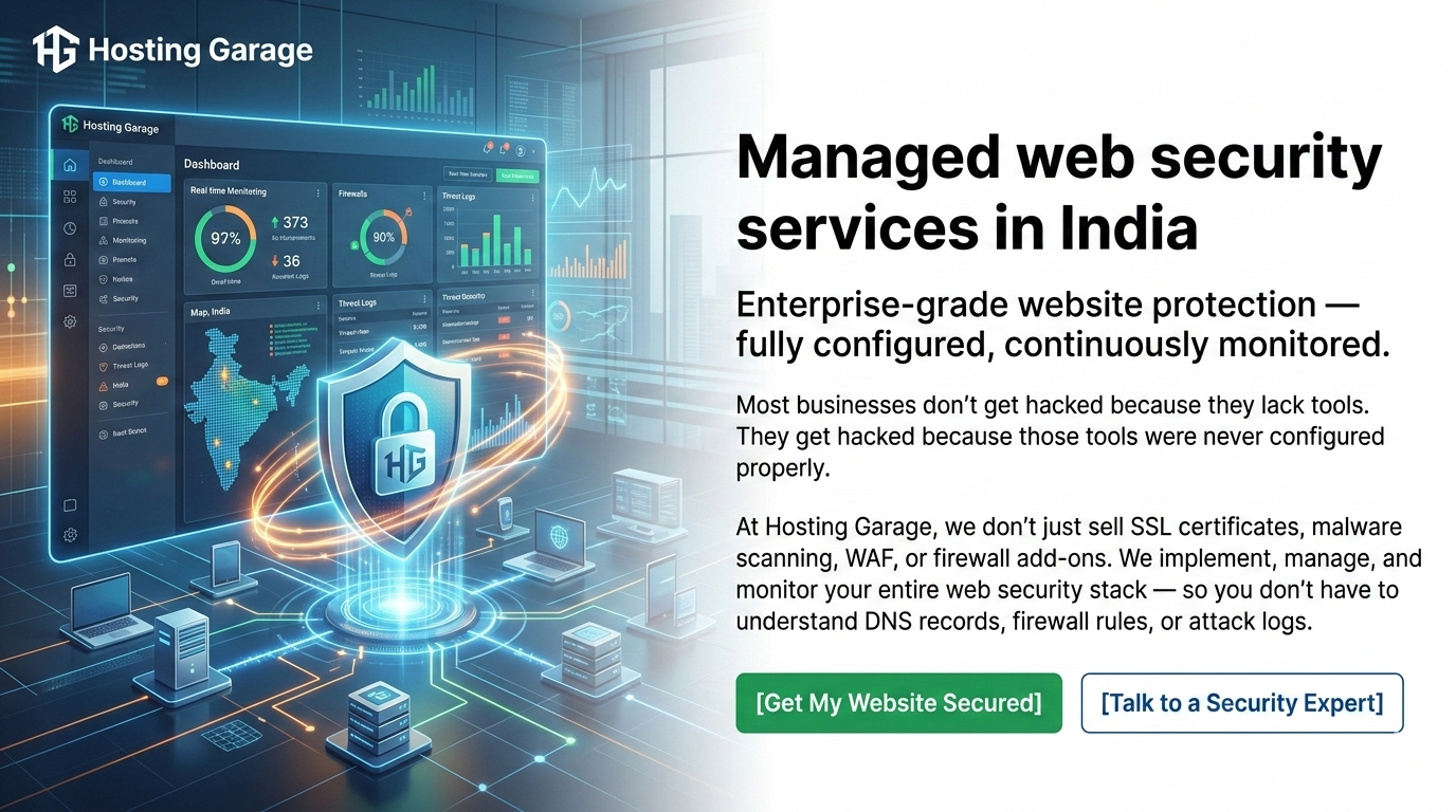 web security services by hosting garage